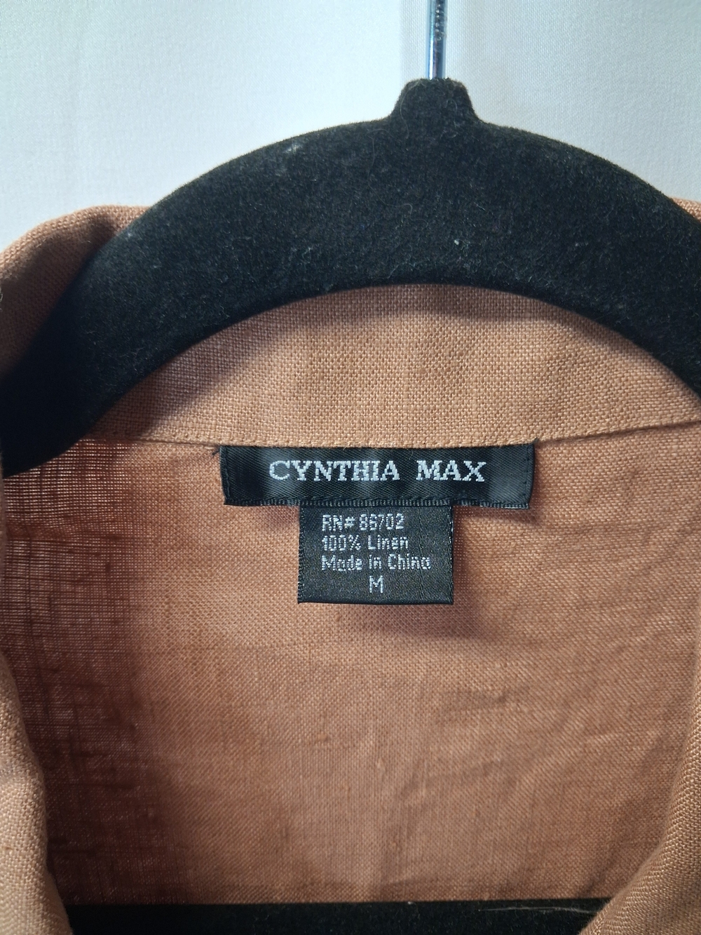 Cynthia Max Linen Pant Suit in Warm Terracotta